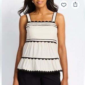 NWOT -SKIES ARE BLUE - Ric Tiered Tank. Size Medium